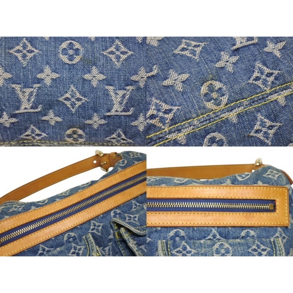 Louis Vuitton Blue Indigo Denim Shoulder Monogram Bag Baggy - Picture 8 of 9
